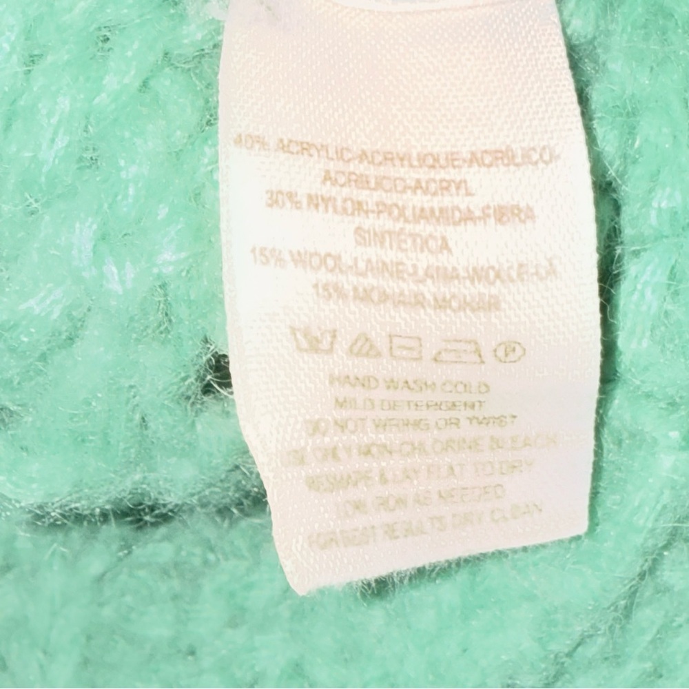 OPEN WEAVE Free People Cable-knit Mint Sweater - Picture 6 of 7